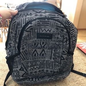 Gray and Black patterned Dakine Backpack
